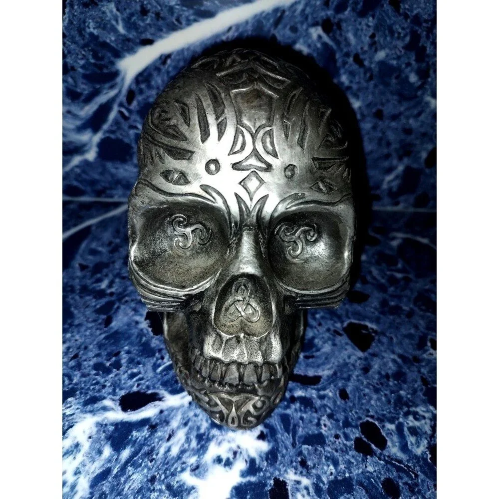VTG A.A.D.L.P Adams Apple 1998 WUI Tribal Tattoo Skull Pewter Gothic Halloween